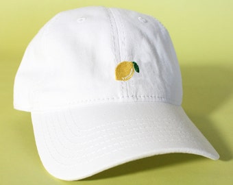 NEW Lemon Baseball Hat Dad Hat Low Profile White Pink Black Casquette Embroidered Unisex Adjustable Strap Back Baseball Cap