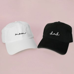 New MOM DAD Baseball Hat Dad Hat Low Profile White Pink Black Casquette Embroidered Unisex Adjustable Strap Baseball Cap gifts for pet lover