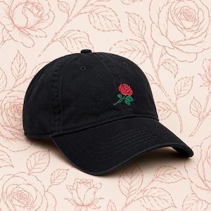 Black Hat Red Rose - Etsy display picture 1