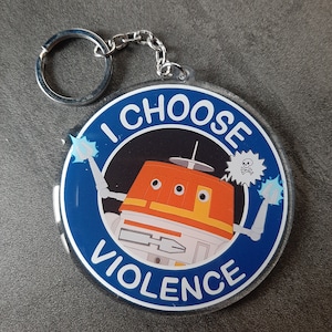 Chopper - Ik kies geweld - Acryl sleutelhanger