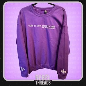 Padmé Amidala-sweatshirt &#39;This Is How Liberty Dies&#39; geborduurd – Naboo-embleem