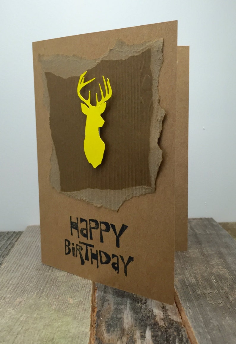 Happy Birthday Hunting Card Happy Birthday Buck Card Happy Birthday Deer Card 54 Happy Birthday Card Birthday Card