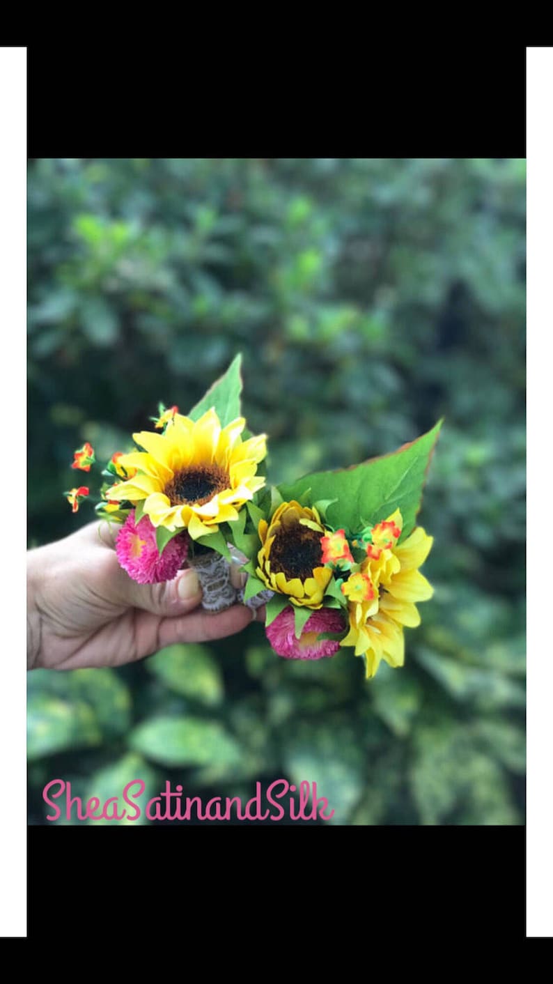 Suflower and Peony Brida Bouquet