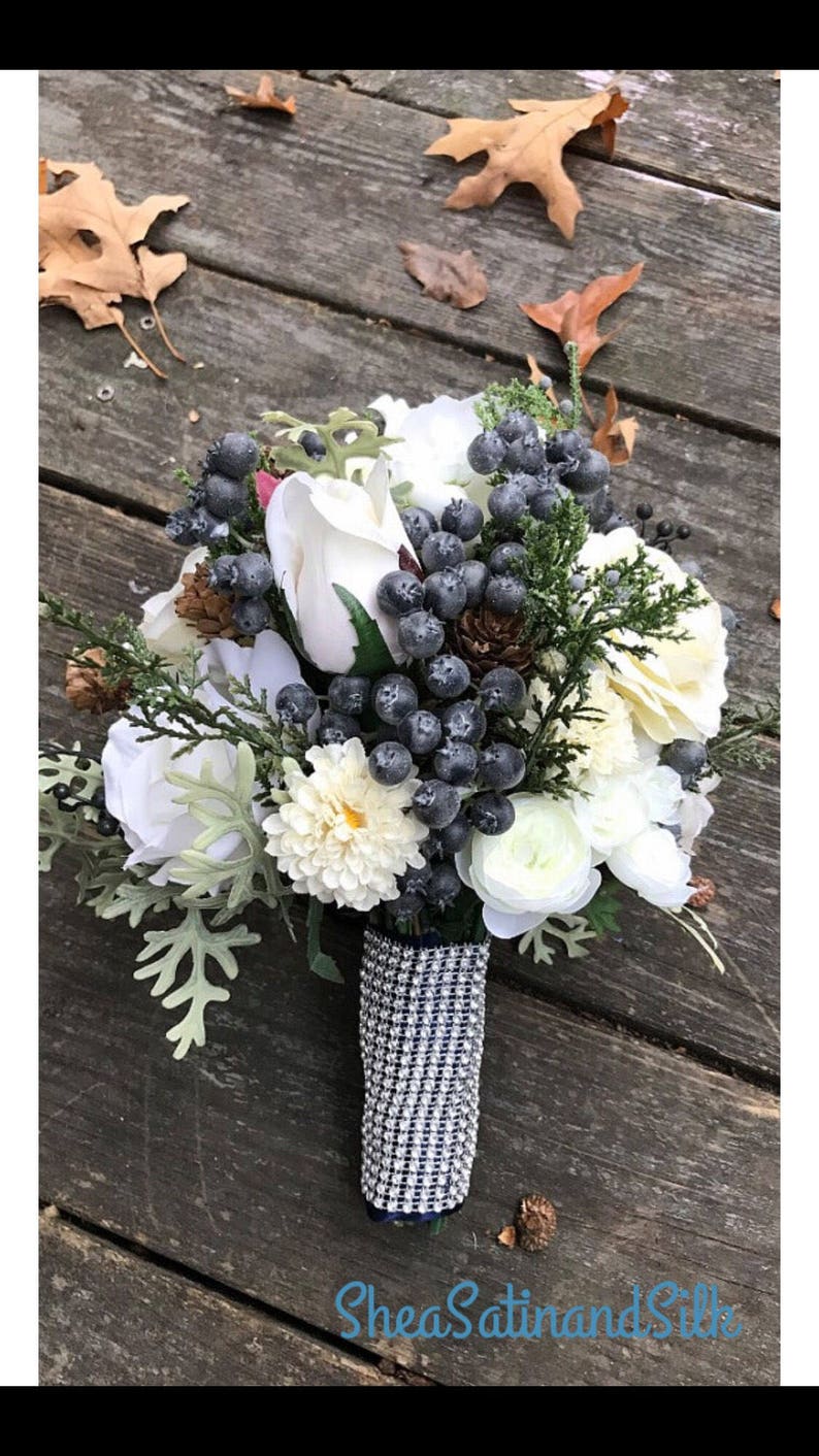 Rustic Winter Wedding Bouquet/Jr Maid Bouquet Etsy
