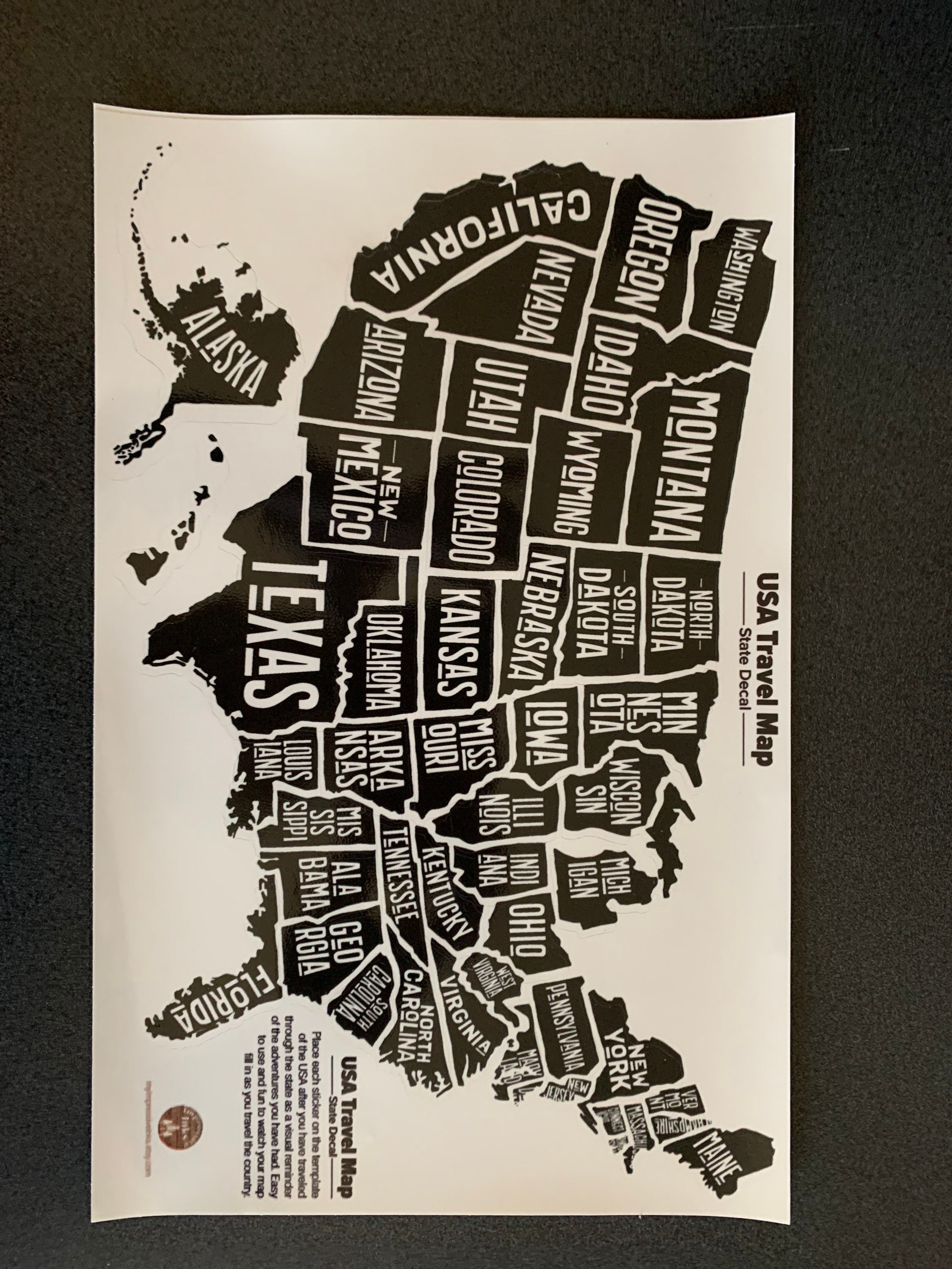 USA Decal Sticker Travel Map for Rv's and Campers - Etsy