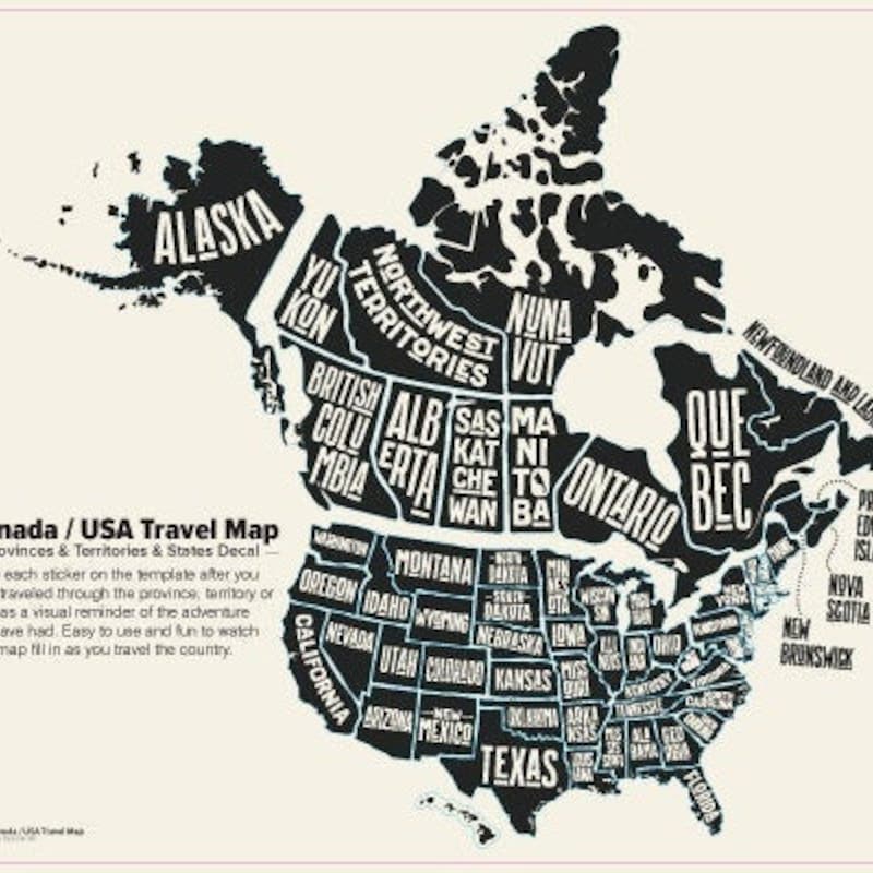 Us Rv Travel Map Decal Etsy Us Rv Travel Map Decal Etsy