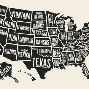 USA Decal - Sticker Travel Map for RV&#39;s and Campers