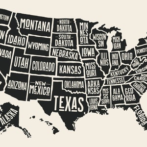 USA Decal Sticker Travel Map for RV's and Campers image 1