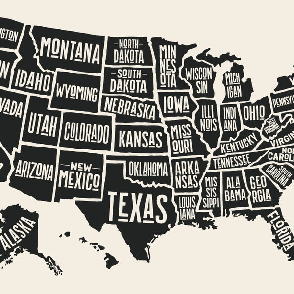 USA Decal - Sticker Travel Map for RV's and Campers