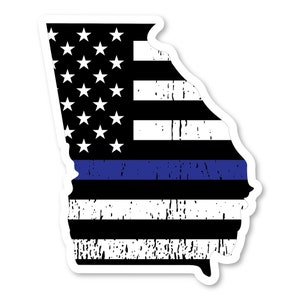 State of Georgia Thin Blue Line Decal