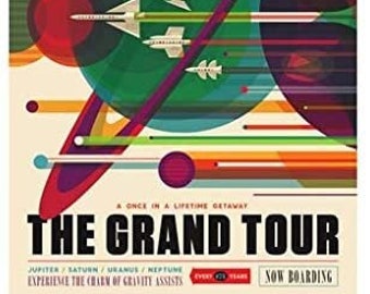 NASA JPL Interplanetary Spaceflight Colorful Space Tourism Travel to Earth Poster