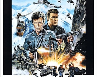 1968 British World War II Action Film Where Eagles Dare Movie Poster