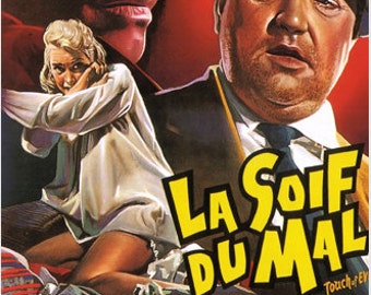 Retro Art Decoratieve Film Noir Movie Touch Of Evil (Franse versie) Franse Affiche Poster