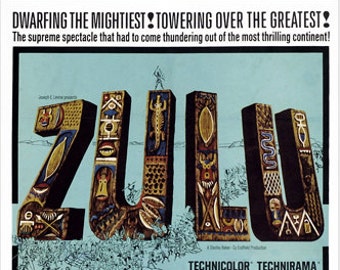 África 1964 Épica imperialista británica Película de guerra anglo-zulú Zulu Movie Poster