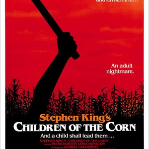 1984 American Supernatural Slasher Película de terror Children of the Corn Movie Poster