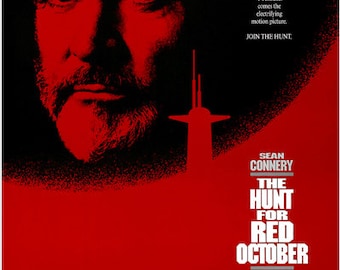 1990 American Submarine Cold War Spy Thriller Film The Hunt for Red October Movie Poster Art Print
