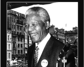 Zuid-Afrikaanse politieke leider anti-apartheid revolutionair Nelson Mandela motivatie inspiratie moed citaat poster