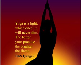 Vrikshasana Tree Yoga Pose Balancerende Houding Inspirerende Quote Poster