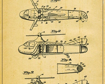 Vintage Sabena Belgian Helicopter Service Poster A3//A4 Print