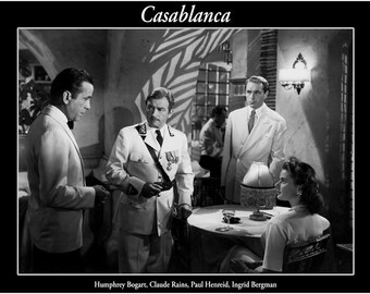 Casablanca 1942 American Romantic Drama Film Publicity Poster