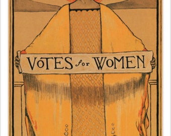 Stemmen voor vrouwen Vintage politieke poster B. M. Boye 1913 USA