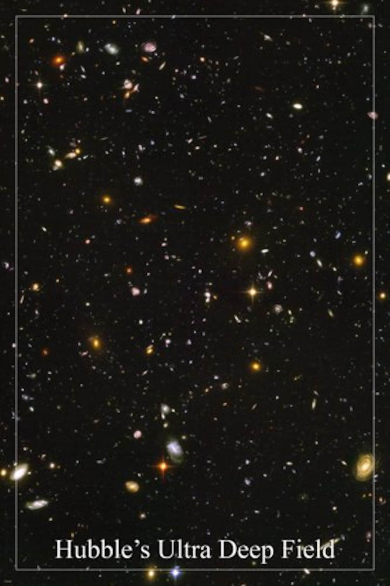 Hubble&rsquo;s Ultra Deep Field Space Image Poster Galaxies Stars Supernova