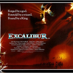 Decorative 1981 Epic Medieval Fantasy Film Excalibur Hollywood Movie Poster