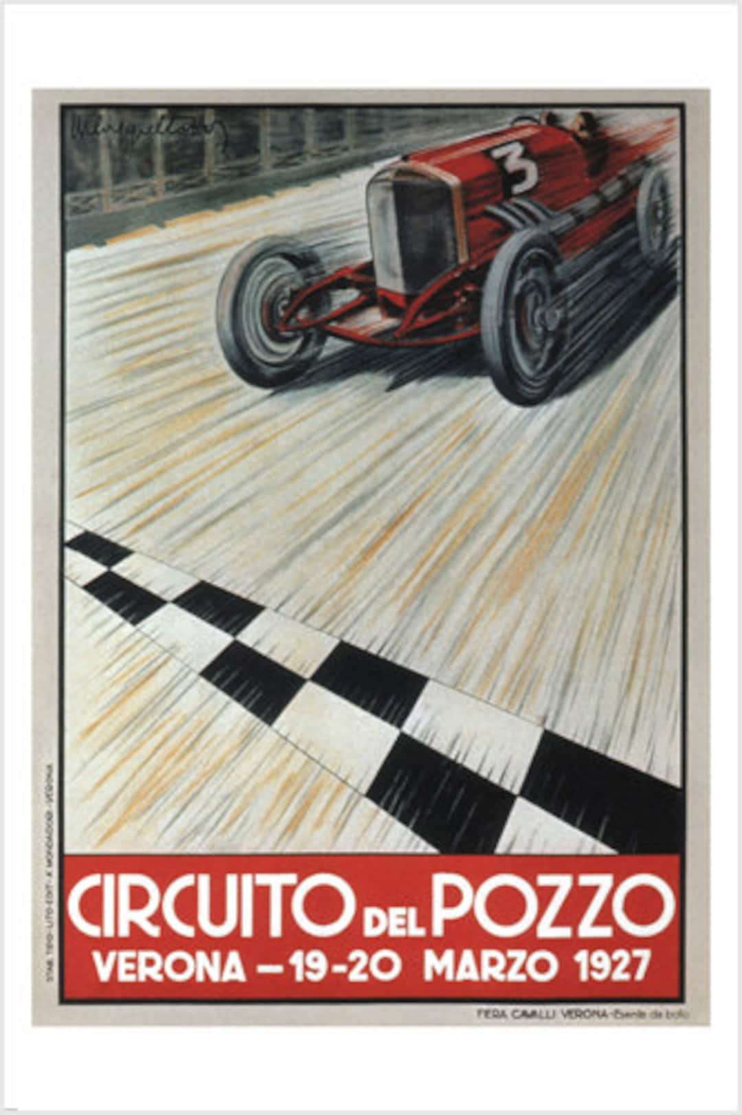 Italy Racing Posters Competition Car Vintage Ad Poster Italy 1927 20x30 Racing Speed - Etsy