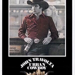 1980 Award Winning Country-Western Music Film Urban Cowboy Movie Poster