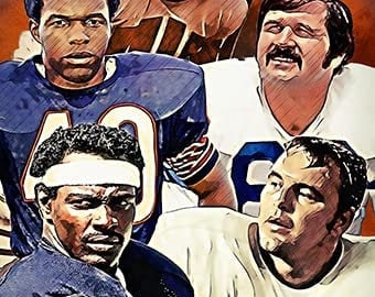 The 5 Greatest Chicago Professional Football Players Of All Time Poster Home Decor Art Print