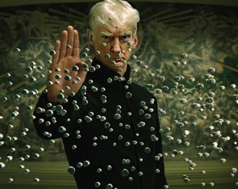 President Donald Trump Dodging Bullets Poster 24x36