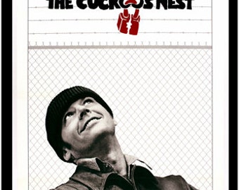 1975 American Psychological Comedy-Drama Film One Flew Over the Cuckoo's Nest Movie Poster