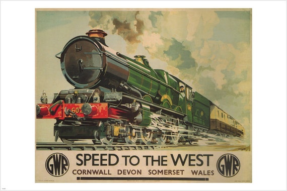 Cornwall England Classic 1930s Travel Poster 24x36