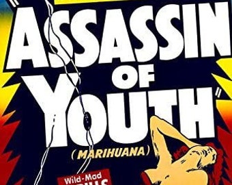 Affiche vintage de propagande anti-marijuana Assassin of Youth, impression d'art Poster
