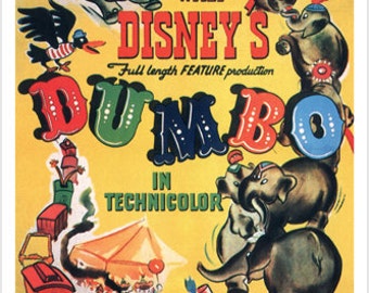 ダンボ映画ポスター 1941 ヴィンテージ漫画 - Etsy 日本