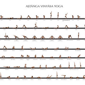Ashtanga Yoga Pose Chart Referencia rápida Ayuda educativa Póster
