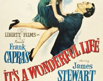 Affiche de film classique C'est une vie merveilleuse Jimmy Stewart Donna Reed décoration d'intérieur impression