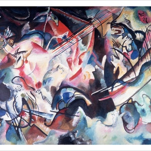Decorative Vibrant Abstract Style Vasily Kandinsky Composition VI (6) Fine Art Painting Poster