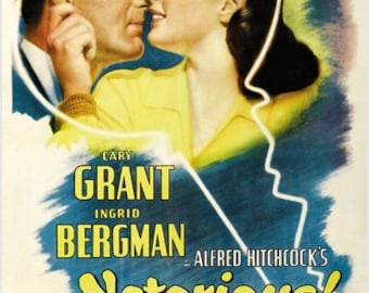 1946年 アメリカのスパイ映画 ノワール 悪名高い映画ポスター - Etsy 日本