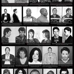 Police Mugshot of Celebrities with Arrest History Poster Home Decor Print