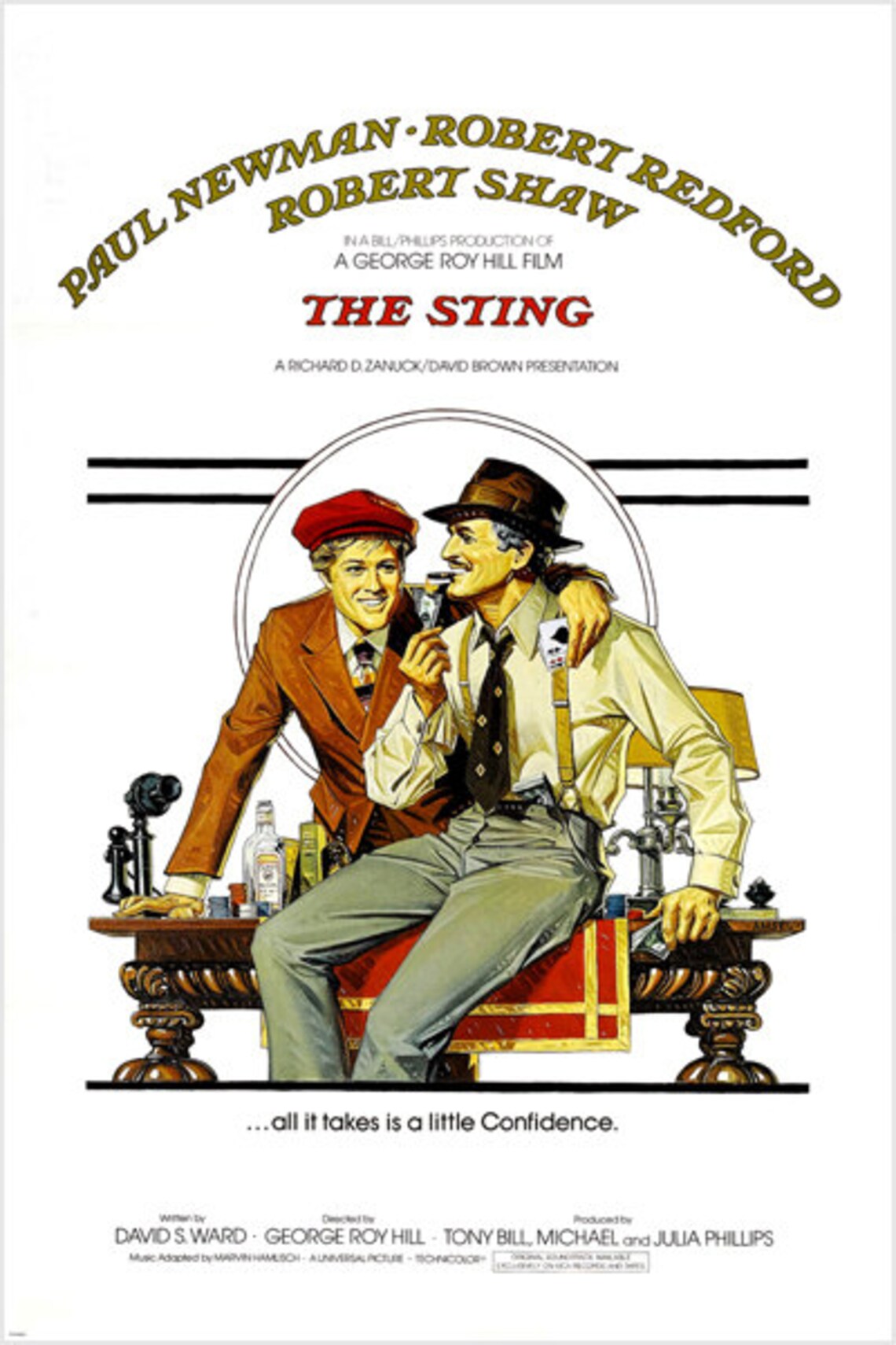 1973 Award Winning American Caper Film the Sting Movie Poster Art Print