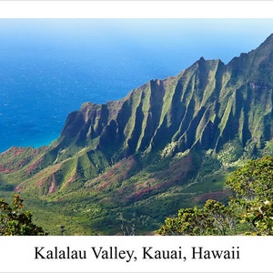 Beautiful Scenic Decor Kalalau Valley Kauai Hawaii Tourism Travel Poster