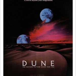 Retro Art Decorative 1984 American Epic Science Fiction Film Dune Movie Poster