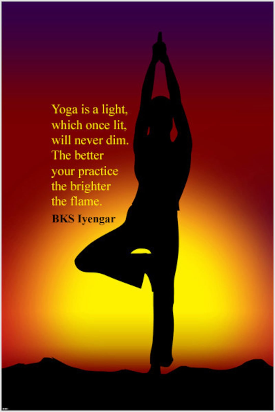 ZEBO TREND Combo Set of 2 Poster Yoga Lotus Pose and Yoga Tree Pose  Inspirational Quotes
