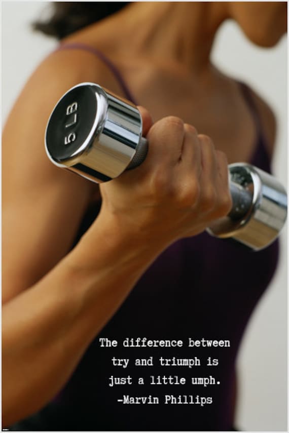 Woman Lifting Weight MOTIVATIONAL POSTER with Quote 24X36 Etsy