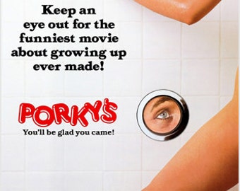 1981 Sex Comedy Film High School Humor Porky's Movie Poster
