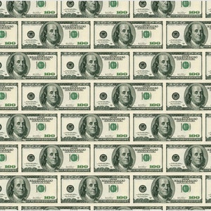 100 Dollar Bills Poster Kitsch & Classy Money Currency Ben Franklin