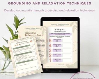 CBT Worksheets Coping Skills Coping Strategies and Grounding Techniques Worksheets Bundle