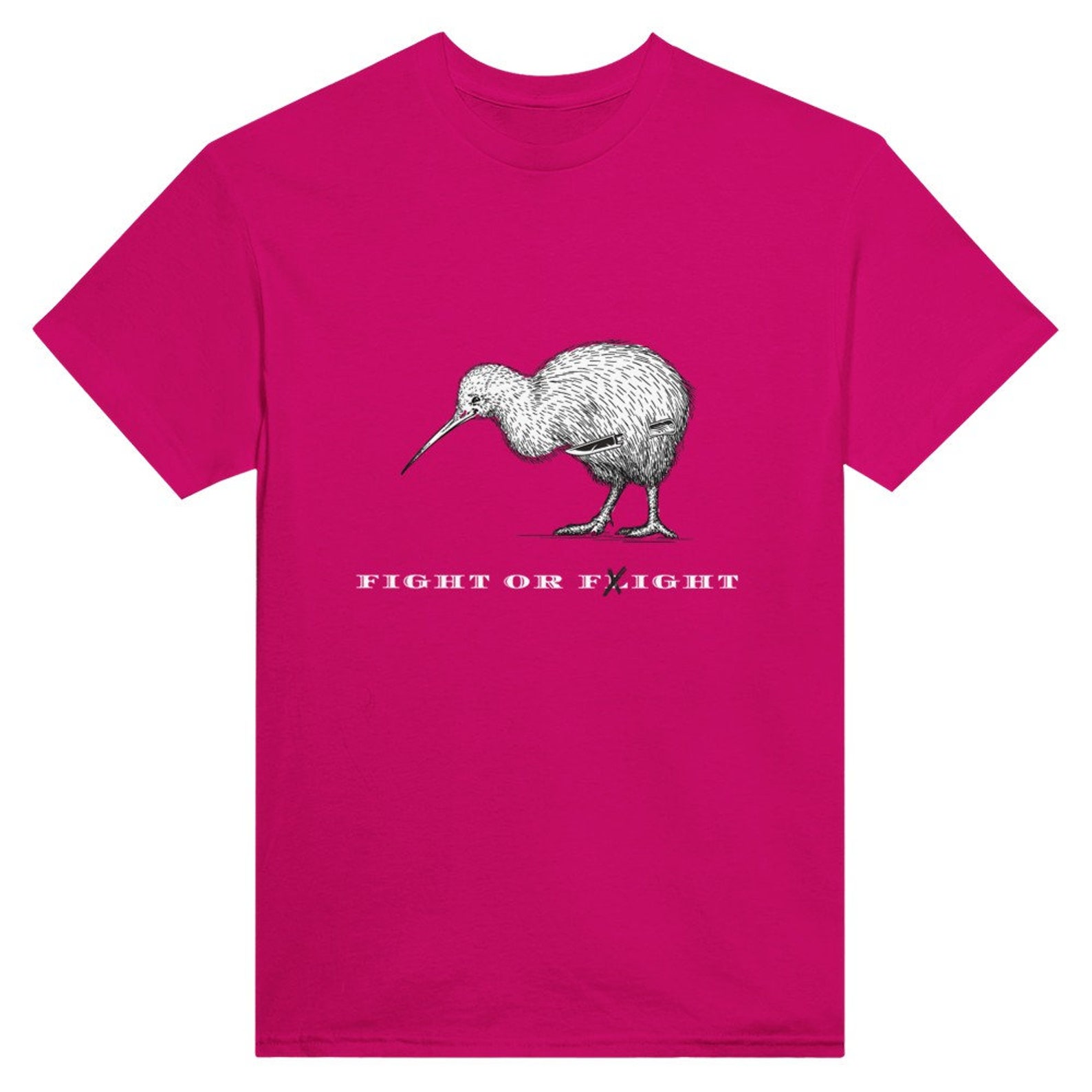 Fight or Flight Bird T Shirt Kiwi Bird Funny Pun T Shirt Cute Bird Kiwi ...