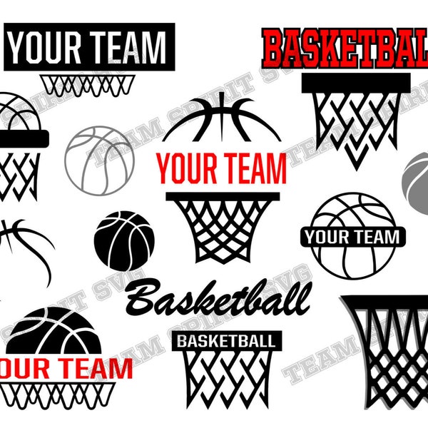 Basketball SVG Pack Basketball Net Bundle Download File png DXF EPS Studio3 Basketball Shirt Design Digital Cut File for Cricut Silhouette